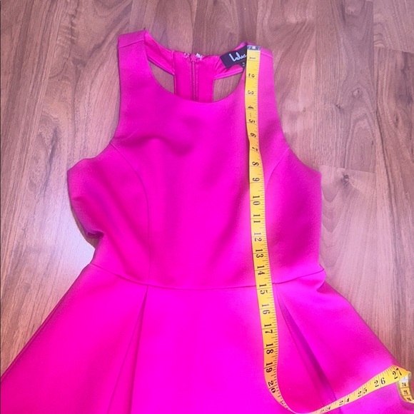 Lulu's Pink Pleated Halter Mini Dress for Prom - Picture 3 of 8